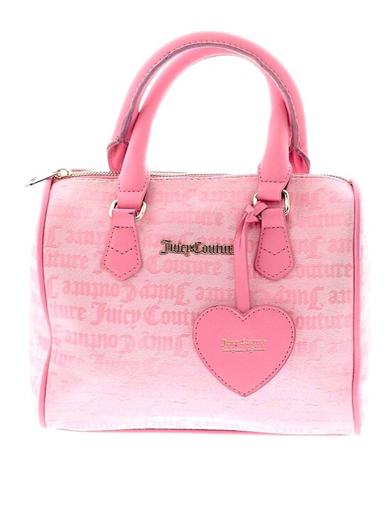 Juicy Couture Handbags - Juicy Couture Pink Embossed Logo Satchel - Excellent Condition